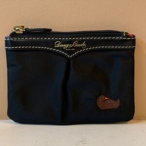 HTF vtg Dooney & Bourke small black nylon pouch